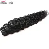 Ishow 8-28inch Water Wave Hair Extensions 3/4/5Pcs Wholesale Brazilian Hair Weave Bundles for Women All Ages Natural Color Black