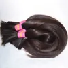 Massa de cabelo humano liso brasileiro não processado para trançar 100g cabelo preto natural 6412018