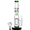 Hoofddienst Tall Rechte Glas Bong Kleurrijke Hookah Pipe Damp 18mm Banger Joint Oil Rigs Bongs Circulation of Water