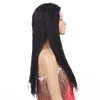 패션 2x 트위스트 꼰 가발 자연 검은 긴 합성 머리 가발 여성을위한 22inch Beautful 가발