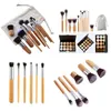 Trähandtag Makeup Brushes Set Professional Cosmetics Eyeshadow Foundation Concealer Brush Set Kit Face Make Up Borstverktyg