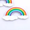 Patch DIY Rainbow Patches voor kinderkleding Opstrijkbare geborduurde patch Motif Applique194h