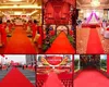 2018 Centerspecteces Ślubne Favors Red Tkaniny włókniny Dywan Aisle Runner Do Wedding Party Decoration Supplies Strzelanie Prop 20 metrów / Roll