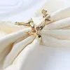 6pcs/lot Christmas deer napkin rings Silver / Gold Alloy napkin buckle napkin buckle hotel wedding party table decoration