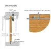 Support de montage au plafond supérieur en acier inoxydable brossé quincaillerie de porte coulissante en bois pour porte simple BI-PARTING quincaillerie de porte de grange BYPASS trac255T