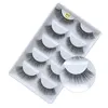 5pairs / partij Mink Eyelashes 3D Nink Washes Natural Long Mink Eyelashes 3D Valse Wimpers Volledige Strip Wimpers