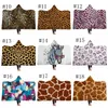 Leopard hooded filt tiger mönster fleece filtar barn kasta filt vinter soffa sängkläder levererar julklapp 12 mönster 30pcs yw1719