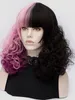 Like Human Hair Fashion Sexy Ladies Short Wavy Fuchsia Wig Full Wig