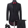 Mode Double Boutonnage Noir Tailcoat Hommes Smokings De Mariage Smokings De Marié De Haute Qualité Hommes Dîner Formel Costume De Bal (Veste + Pantalon + Cravate + Ceinture) 20