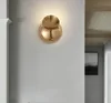 Nowoczesne obrotowe okrągłe lampy ścienne LED salon Sypialnia Light Light Regulowany Złoty kinkiet Oświetlenie Oświetlenie do korytarza