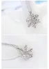 collier de flocon de neige fait avec du cristal autrichien nouveaux bijoux de Noël pour les filles placage de couleur or blanc meilleur cadeau de bijoux