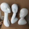 Gloss White Female Manneopins Head Long Neck Model Head Hair Displayer för Wig Hat Scarf utan smink2668942