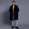 Mens Faux меховые пальто куртки мех мужчин черный белый XXL толстые поддельные пальто мужчины длинные куртки из искусственных кожаных покрытий