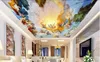 Marble European pattern ceiling European pattern floor tile murals 3d ceiling wallpaper