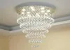Moderno Lustre de Cristal LED Grande K9 Cristais Luminárias de Teto el Projetos Lâmpadas de Escadas Restaurante Casa de Campo Luzes297l