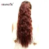 SHANGKE Hair 22'' Long Curly Ponytail For Black Women Wine Red Hair Heat Resistant Synthetic Fake Pieces