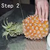 50 stks / partij Nieuwe Fruit Pineapple Corer Slicer Peeler Cutter Parer Mes Roestvrij Keuken Tool Tools # 2524