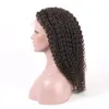 Braziliaanse kanten voorkant menselijk haarpruiken 8-24 inch natuurlijke kleur kinky krullende pruik met babyhaar