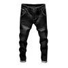 Laamei Fashion Skinny Jeans Mens Straight Dark Blue 2018 New Printed Mens Casual Biker Denim Jean Male Stretch Trouser Pants