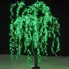 LED Willow Tree Light LED 1152PCS LED 2M / 6.6フィートの緑色の雨が降る屋内や屋外使用妖精の庭のクリスマスの装飾。