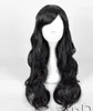 charm long new style black wavy fashion health Hair wig cosplay Wigs