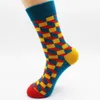 New winter men's funky cotton stripe colorful socks high quality mens dress socks fashion skateboard 4 pairs2786