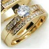 ROMAD Hip Hop bijoux anneaux amoureux couleur or Couple anneaux fête mariage bijoux anneaux pour femmes anillos mujer R4