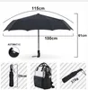 TOPX 2018 New Big Strong Fashion Windproof Men Gentle Folding Compact Fully Automatic Rain High Quality Pongee Umbrella Women