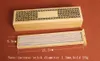 Räucherstäbchen, Bouble-Brenner aus Bambus mit Schublade, Aufbewahrungsbox, Räucherstäbchenhalter, hohle Schnitzerei, liegendes Räuchergefäß im klassischen chinesischen Stil