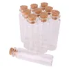 50 pcs 20 ml tamanho 22 * ​​80 * 12.5 mm Mini vidro Perfume Spice Garrafas frascos pequenos frascos com rolha de cortiça pingente de artesanato de presente de casamento
