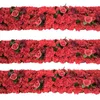 4 pieces /lot 1mL x25cm W/piece Lovely Flower Row for Pivilon , Walkway , Stage , Stand,Table Runner Wedding Decoration