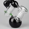 Glass Bubbler Pipes 8" Water Pipes Black Color Glass Smoking Pipe Hand Blown Hand Pipe Tube