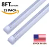 25st/Box Fixture 4 ft feeter V-formad integrationslampa 4ft LED T8 Tube Pure White 6000K Daylight 5000K Utility Shop Light Garage Lighting