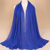 Women bubble chiffon diamond glitter scarves hijab plain long headband fashion scarf wraps muslim shawls 19 color 10pcs/lot S18101904