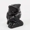 10Pcs Black Obsidian Stone Carved Owl Bird Totem Spirit Animal Carving Metaphysical Altar Sculpture Statue Mascot Mineral Home Office Decor