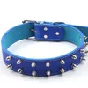 Punk stijl huisdier hond ronde nagel klinknagel halsband gesp hals pu lederen huisdier producten medium grote rassen pitbull mastiff bokser bullebak