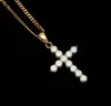 Nouveau Hip hop cuivre CZ croix pendentif Micro pavé cubique zircone simulé diamants pendentif collier hommes mode bijoux 233O