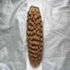 Brasilianska Virgin Hair Honey Blonde 10 "-26" Brasiliansk Vattenvåg 100g / st Mänskliga hårbuntar Dubbel väft Remy Hair Weave Bundlar