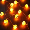 Abóbora de Halloween Luzes LED String 2.5 m 20 Levou Decorações Do Dia Das Bruxas 3D Pendurado Lanternas Lanternas Do Crânio Decoração Do Feriado