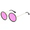 2024 Round Round Grongses Sunglasses Designer Sydes Ladies Crystal Sunglasses Women Big Frame Oval Mirror Sun Glasses for Female UV400