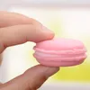 Yeni Varış Daire Sevimli Macaroon Çerez Tasarım Şeker Renk Mini Yüzük Kolye Takı Saklama Kutusu Mücevher Kutusu