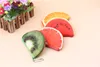 Barns fluff fruktform 3d tryckta myntpåsar plånbokspåse Watermelon Orange väskor tecknad handväska för barn gåvor