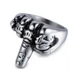 Europa och Amerika Kluster ringar Calssic Womens Mens Hip Hop Rostfritt stål Knight Templar Biker Ring Punk Skull Smycken Tillbehör