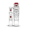 Hurtownie Darmowa Wysyłka Musing Luxury Biżuteria 925 Sterling Silver Red Ruby CZ Diamentowe Gemstones Kobiety Wedding Bridal Heart Ring Set Prezent