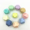 232 mm les plus grandes perles géométriques en silicone hexagone bricolage de 100pcs Hexagon Loose Perles de silicone individuelles en 30 couleurs8389788