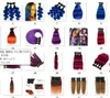 Oxette Precolored Ombre Human Hair weave extension bundles Brazilian Straight 3 or 4 Bundles 1B Purple7562284
