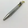 1 pcs Handmade Mini Gun Shaped Stainless Steel Pen , Solid Portable Pocket Metal pendant Ballpoint Pen Self Defense EDC