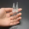 Q009 Dab Rig Quartz Smoking Pipe About 130mm Length 12mm Tube OD Sharp Tip Oil Rigs Pipes Fit Your Palm