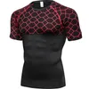 Yeni Yaz erkek Fitness Kısa Kollu T Gömlek Hızlı Kuru Sıkıştırma Gömlek Egzersiz Spor Salonları T-shirt Spor Sıkı Katı Tops Tees