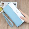 50 pcs DHL nouveau Style femmes PU cuir patchwork Long portefeuille gland mode pochette zip téléphone concepteur portefeuille